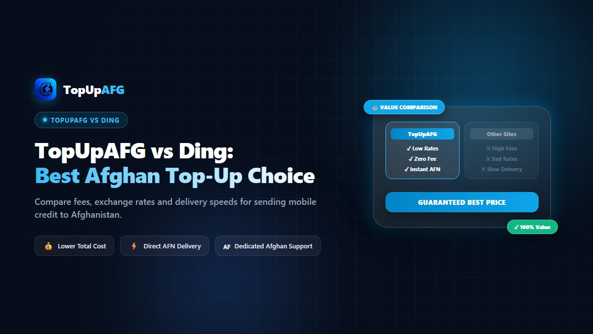 TopUpAFG vs Ding: The Best Way to Top Up Afghanistan Airtime and Data Online